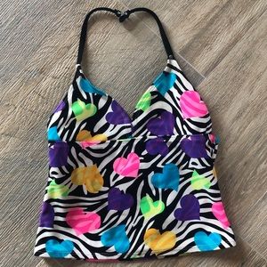 Tankini Zebra Heart Girls Swimsuit